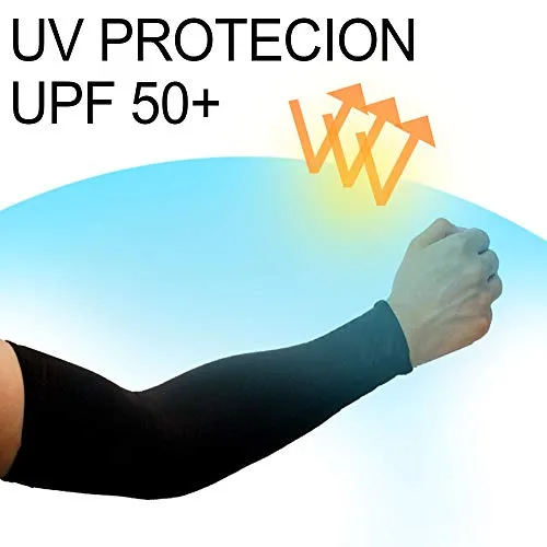 2 Pairs UV Sun Protection Cooling Arm Sleeves for Cycling, Running, Golf, Driving Sleeves for Men & Women (White   Gray)