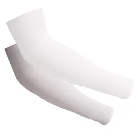 2 Pairs UV Sun Protection Cooling Arm Sleeves for Cycling, Running, Golf, Driving Sleeves for Men & Women (White   Gray)
