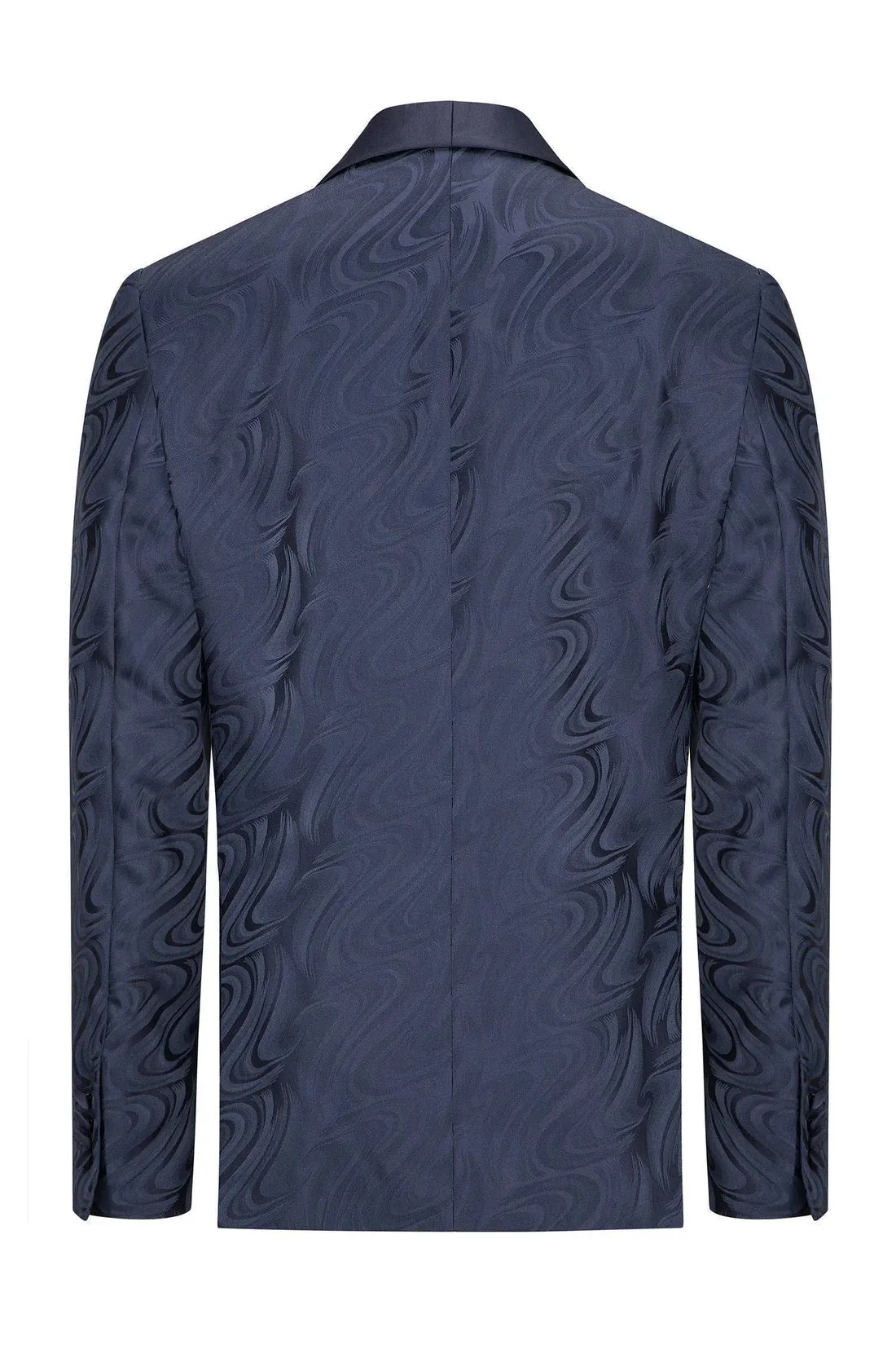 Abstract Shawl Tuxedo - Navy