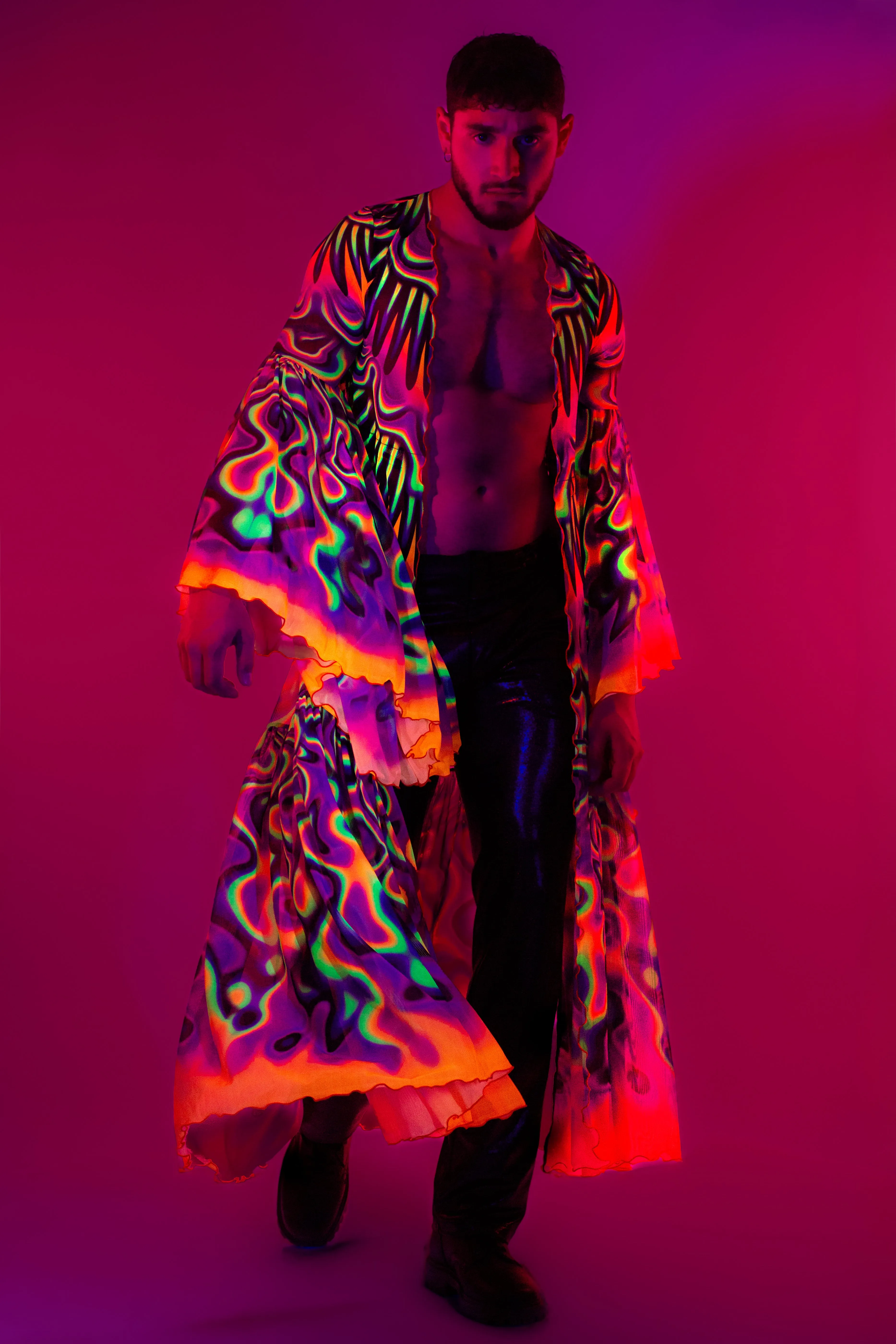 Acid Ripple Unisex Mesh Duster