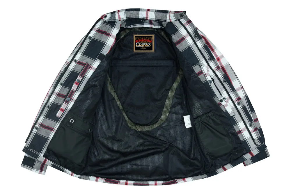 Alpha Check - White & Red Black
