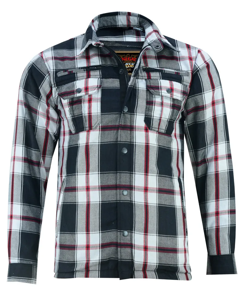 Alpha Check - White & Red Black