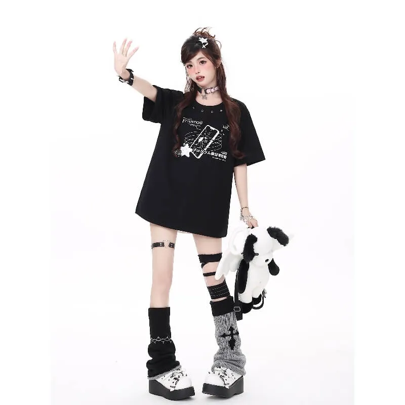 Alt girl y2k cross leg warmers
