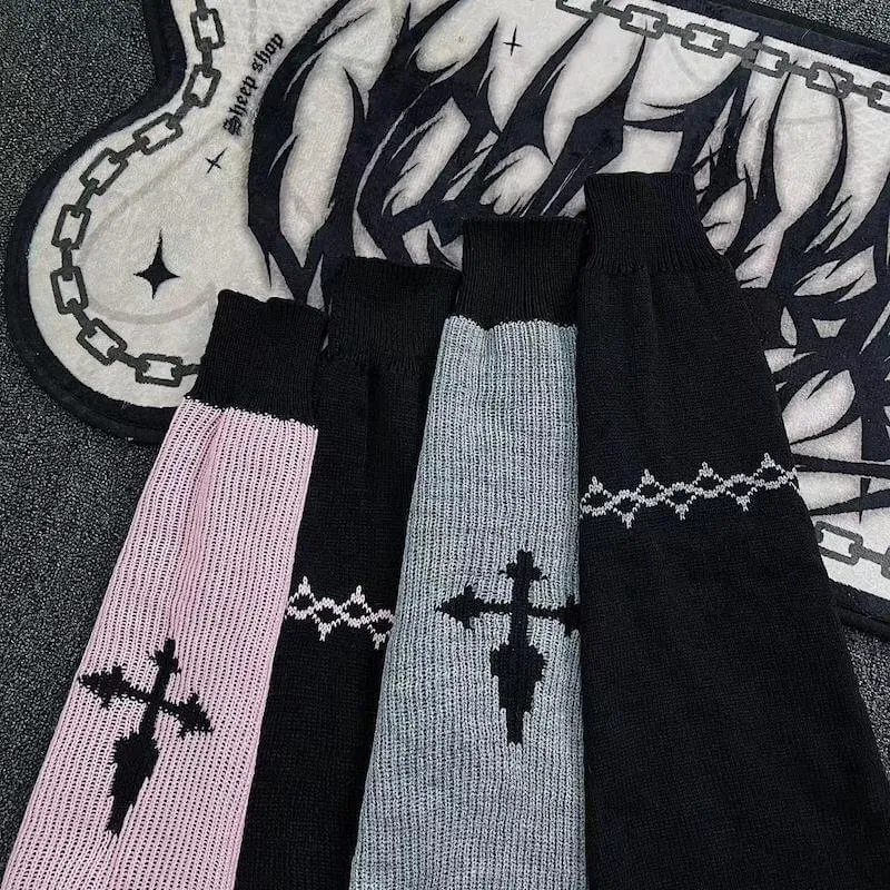 Alt girl y2k cross leg warmers