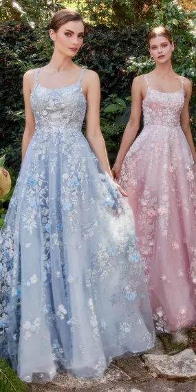 Andrea & Leo A1124 Floor Length Moondust Florentine A-Line Gown