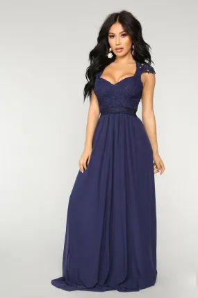 Angel On Fire Maxi Dress - Navy