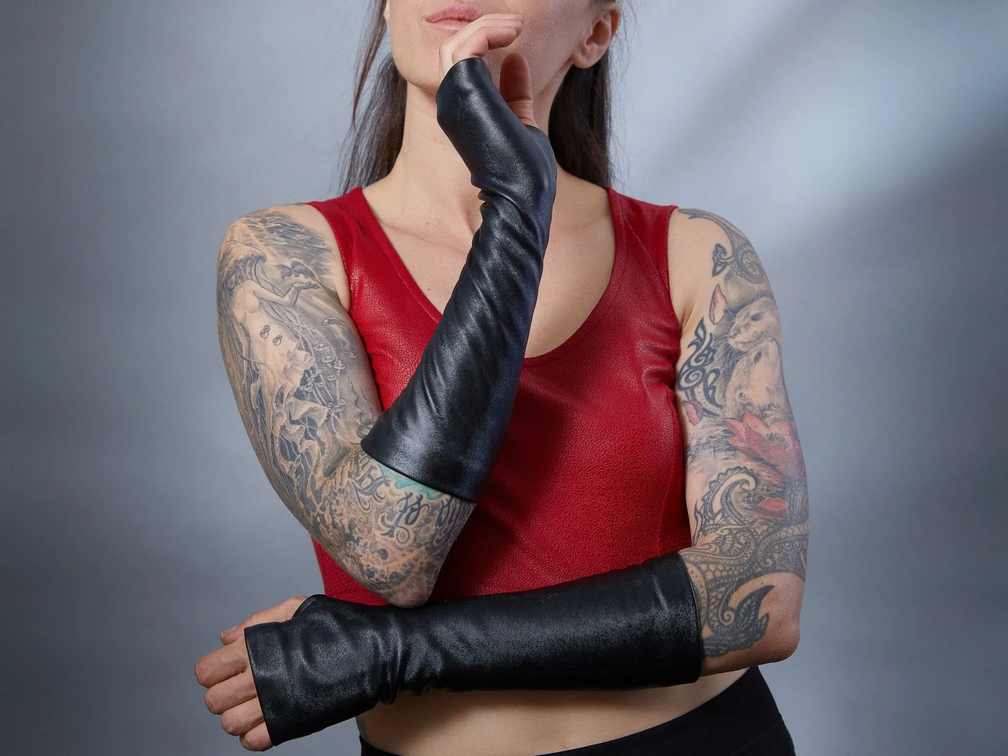 ARPU Goth fingerless gloves