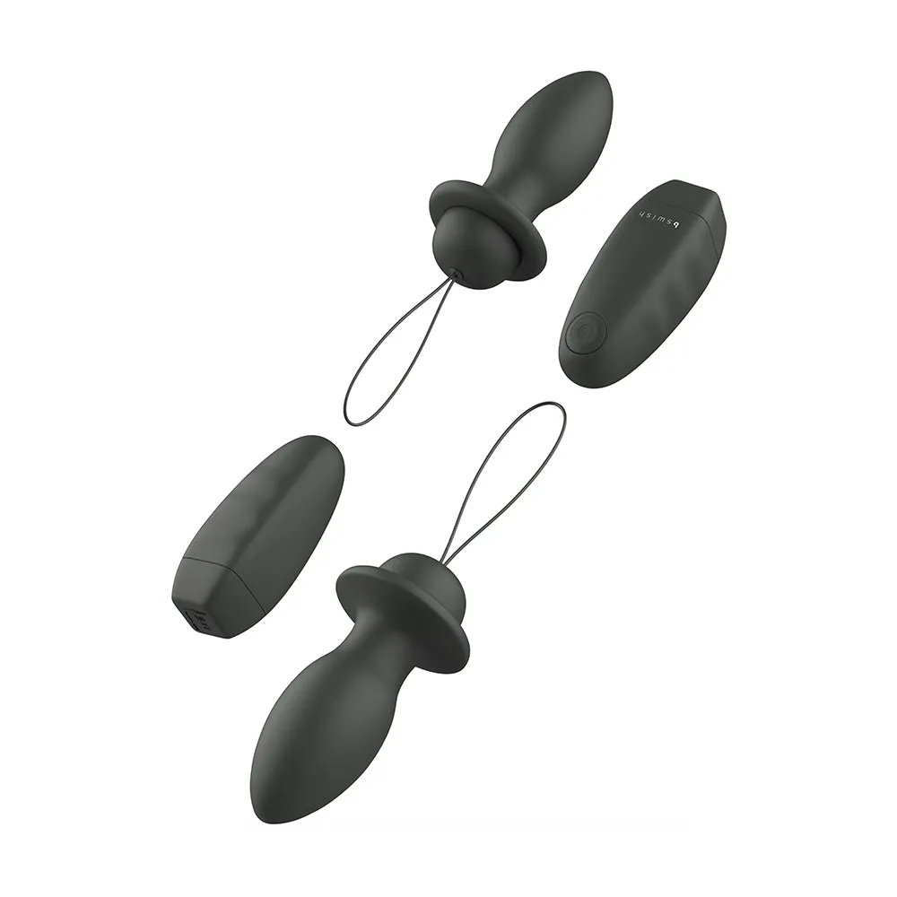 B Swish Bfilled Classic Unleashed Vibrating Plug Black