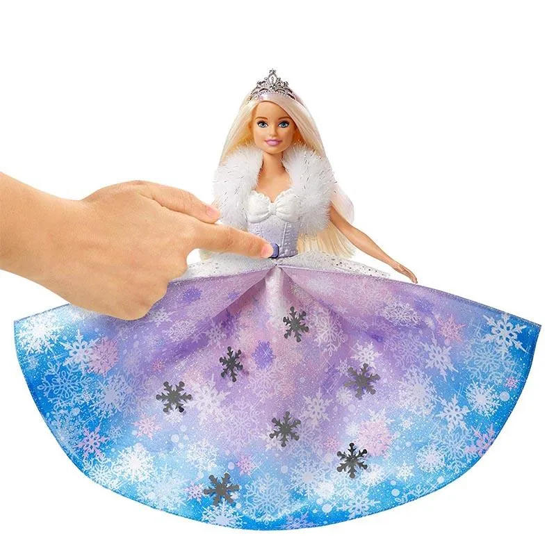 Barbie Dreamtopia Fashion Reveal Princess Doll, 12-inch, Blonde with Pink Hairstreak