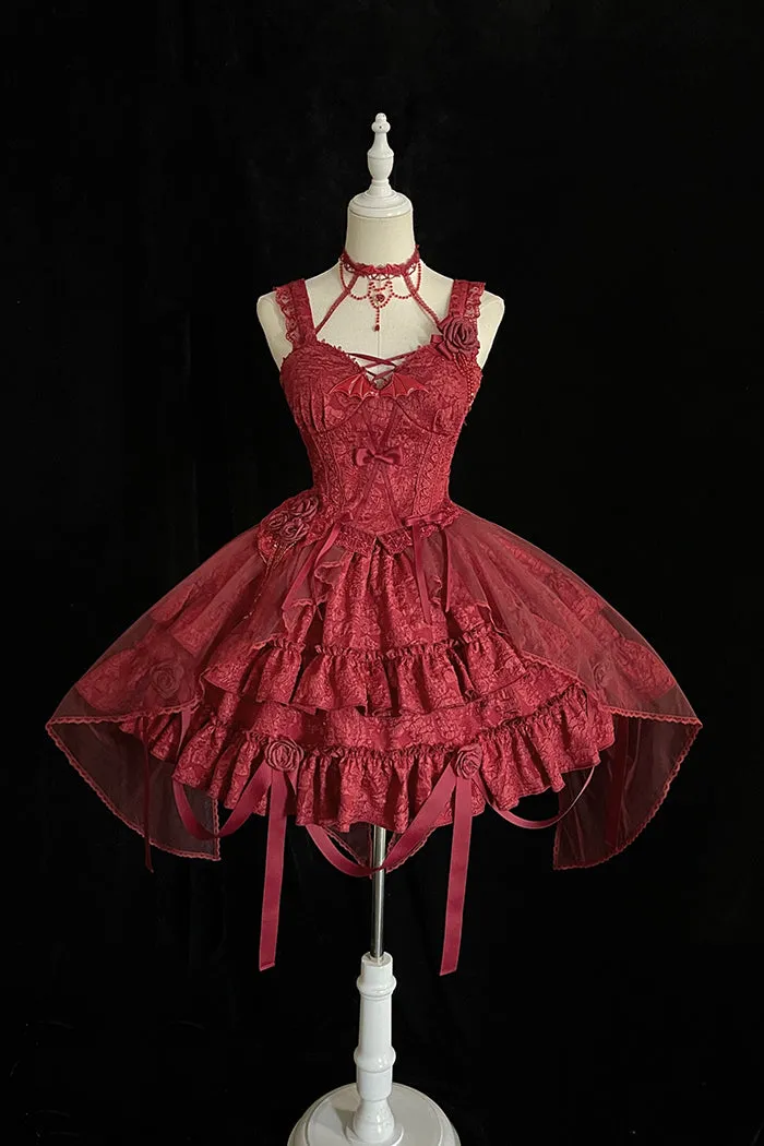Bleeding Rose ~ Gothic Lolita Corset Top & Skirt Set by Alice Girl ~ Pre-order