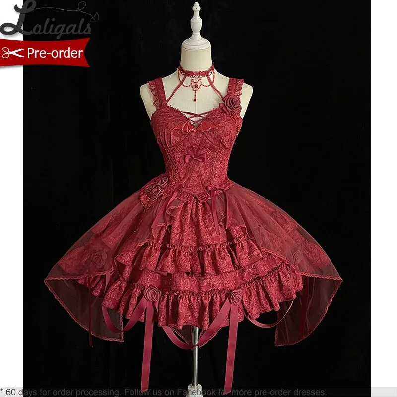 Bleeding Rose ~ Gothic Lolita Corset Top & Skirt Set by Alice Girl ~ Pre-order