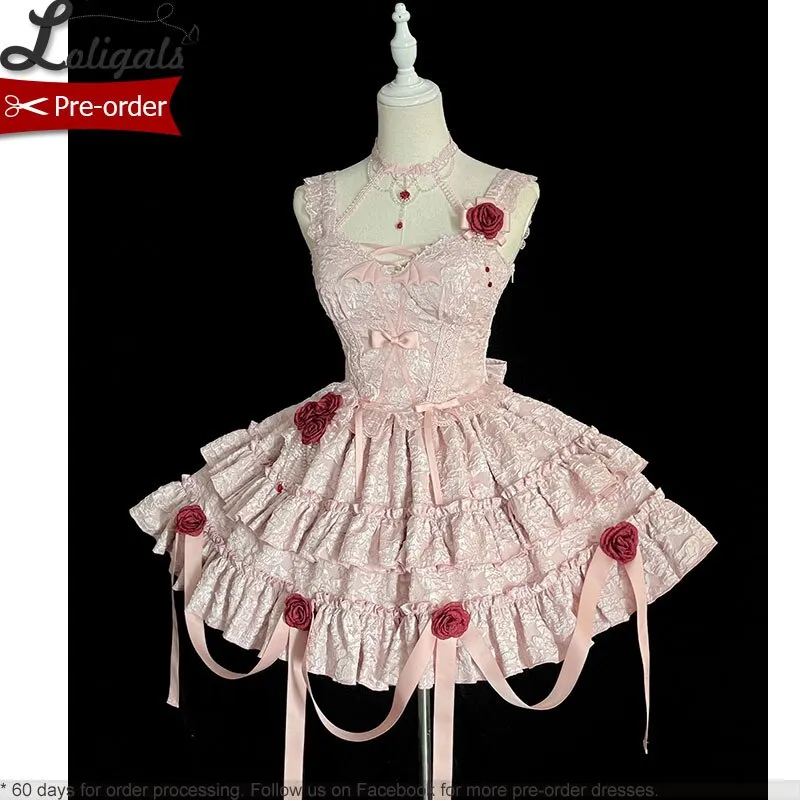 Bleeding Rose ~ Gothic Lolita Corset Top & Skirt Set by Alice Girl ~ Pre-order