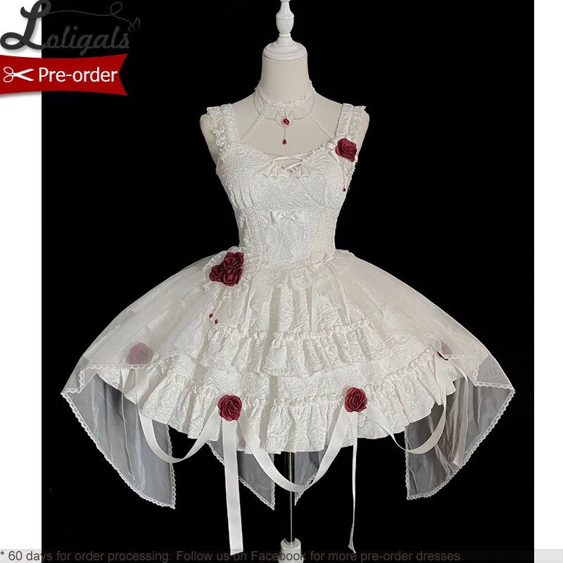 Bleeding Rose ~ Gothic Lolita Corset Top & Skirt Set by Alice Girl ~ Pre-order