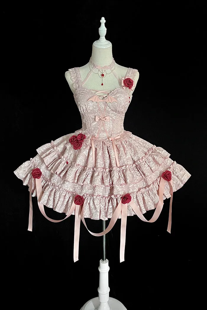 Bleeding Rose ~ Gothic Lolita Corset Top & Skirt Set by Alice Girl ~ Pre-order