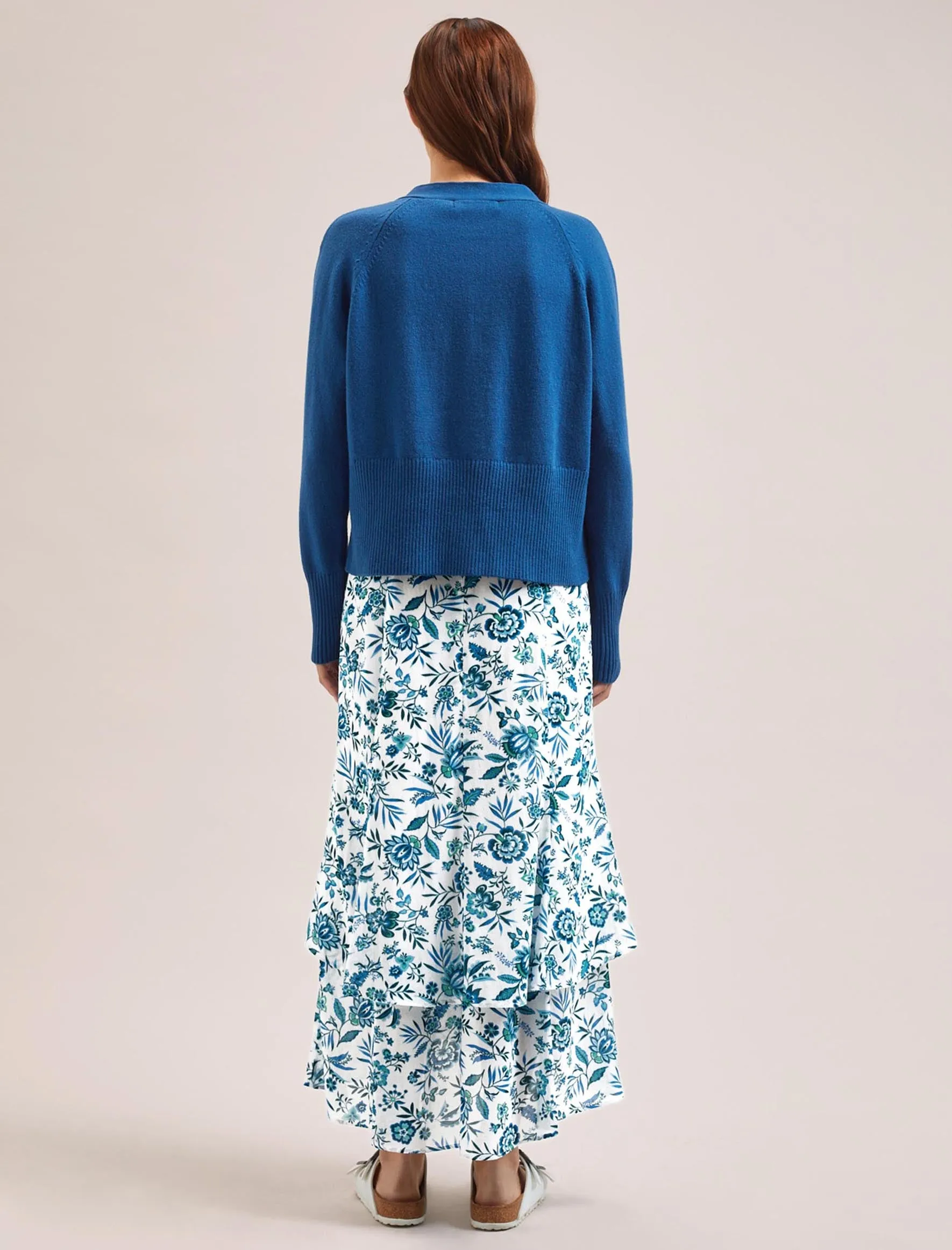 Caro Cotton Cardigan - Bright Blue