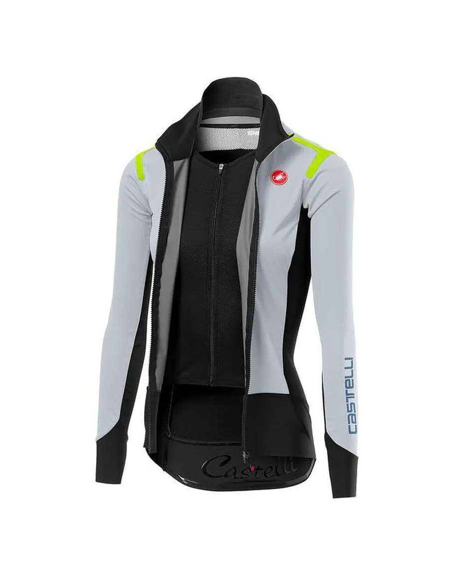 CASTELLI ALPHA ROS WOMEN LIGHT JACKET SILVER GRAY BLACK