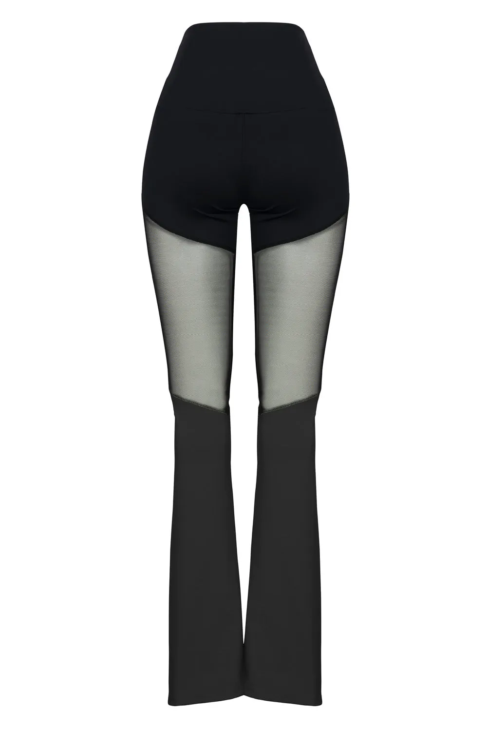 Christi Legging Flare Black / Black Mesh