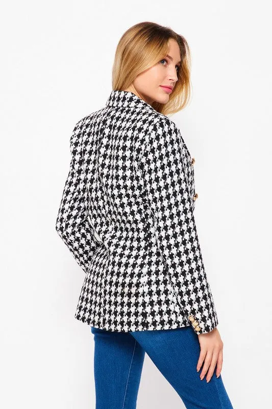 Cindy Houndstooth Blazer