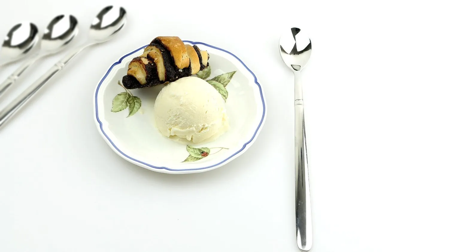 CRUX Long Handled Iced Tea, Ice Cream, Espresso, Bar Spoon, Set of 8, 18/10 Stainless