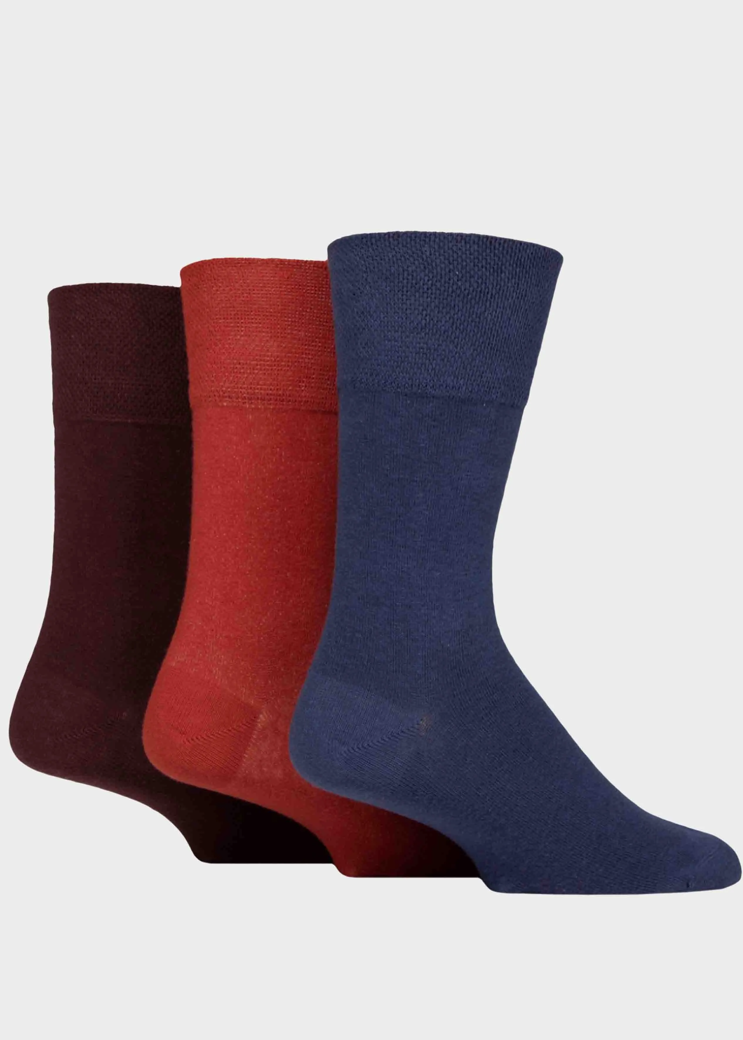 Diabetic Mens Gentle Grip Socks 3 Pair Pack