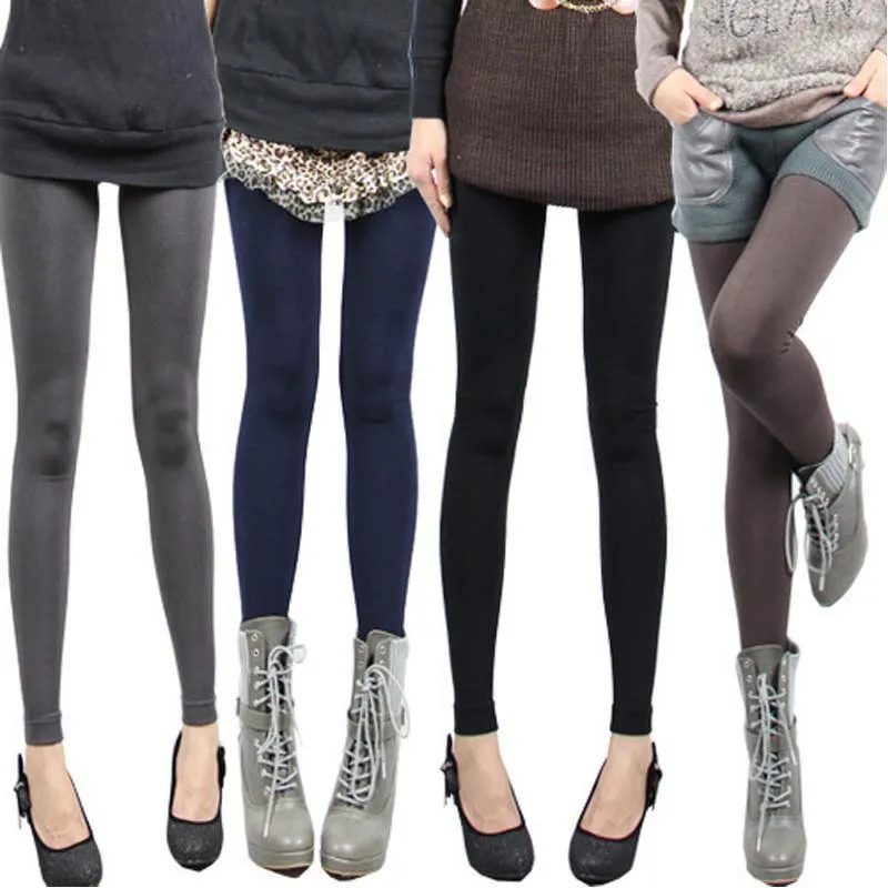Double Layers Bamboo Charcoal and Cotton Winter Leggings