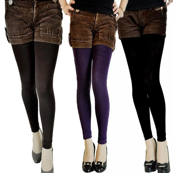 Double Layers Bamboo Charcoal and Cotton Winter Leggings