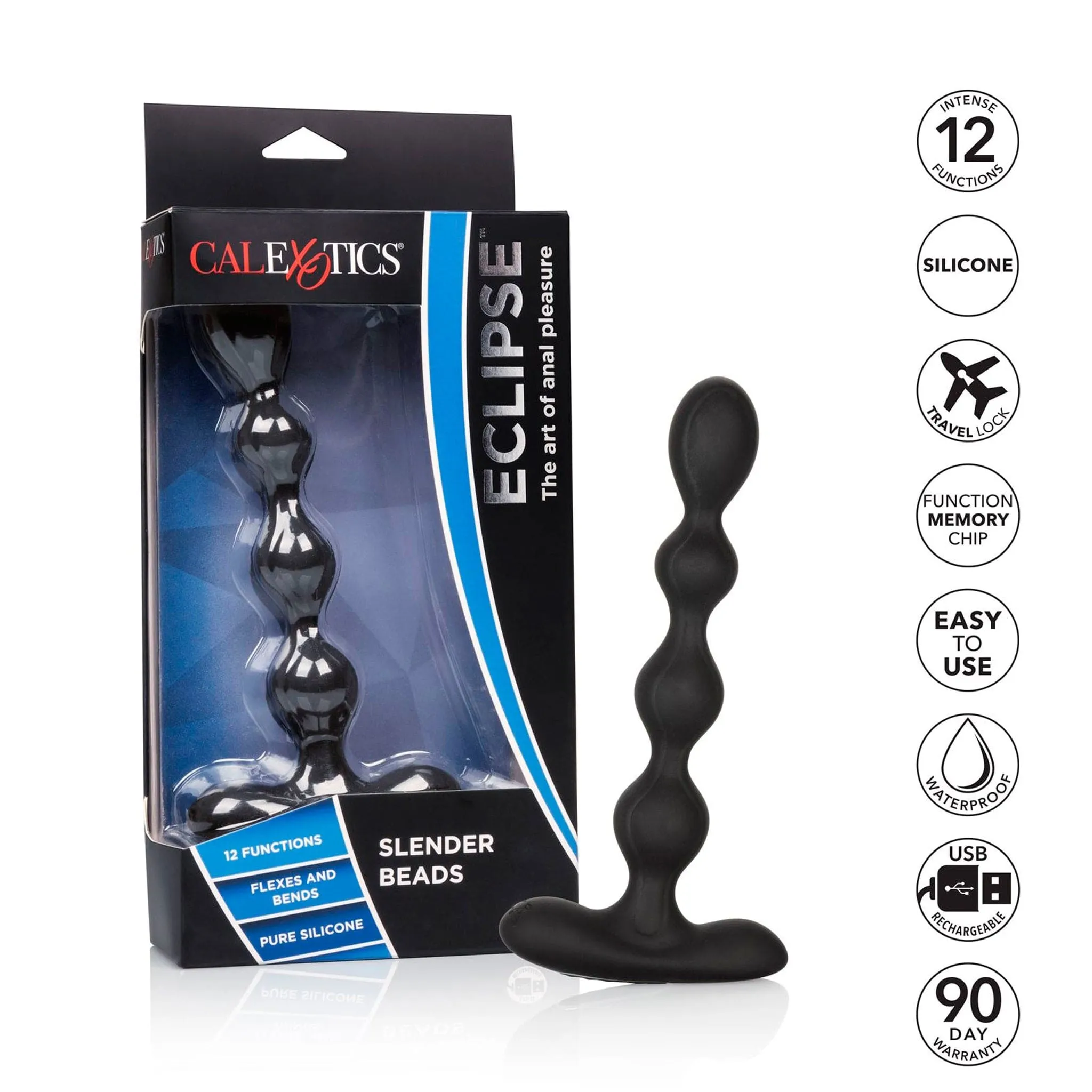 Eclipse Slender Vibrating Anal Beads