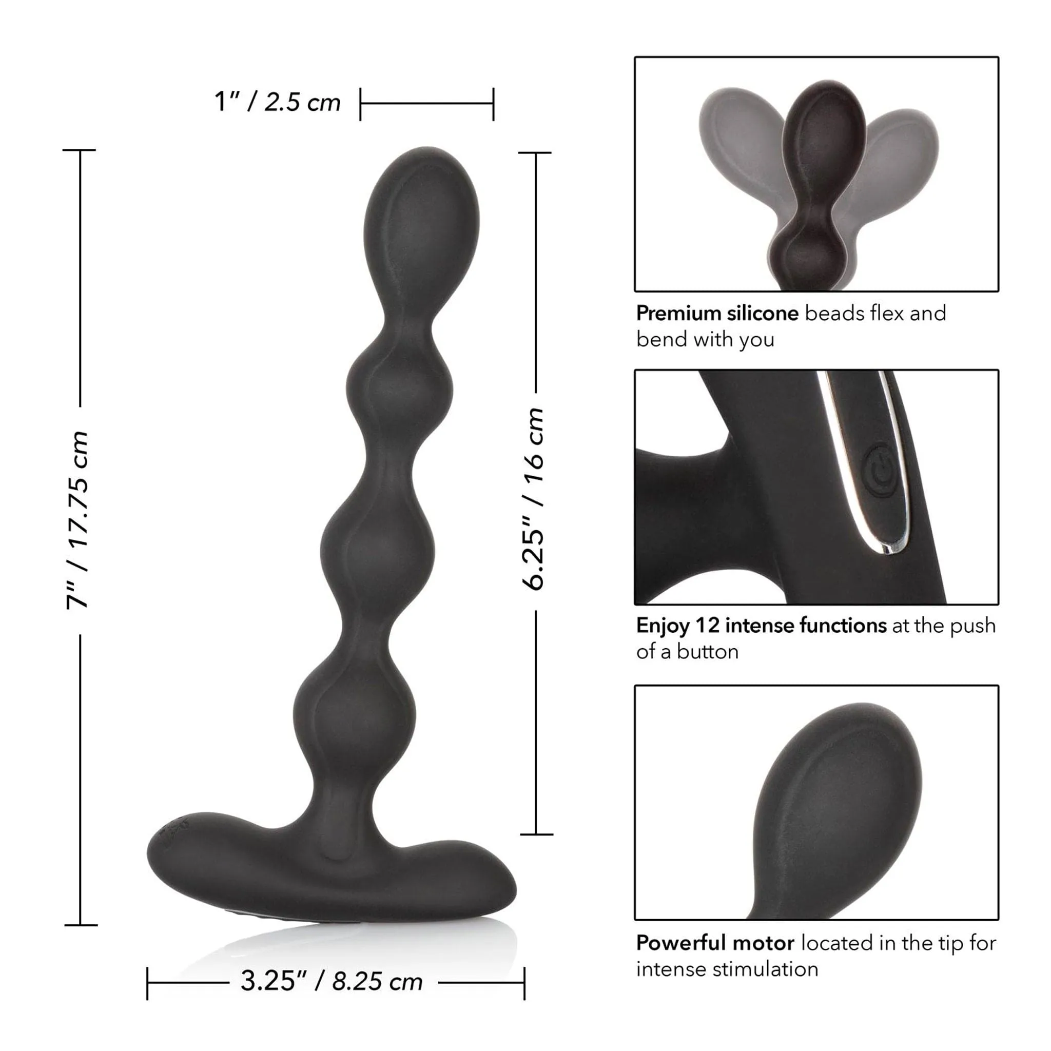 Eclipse Slender Vibrating Anal Beads