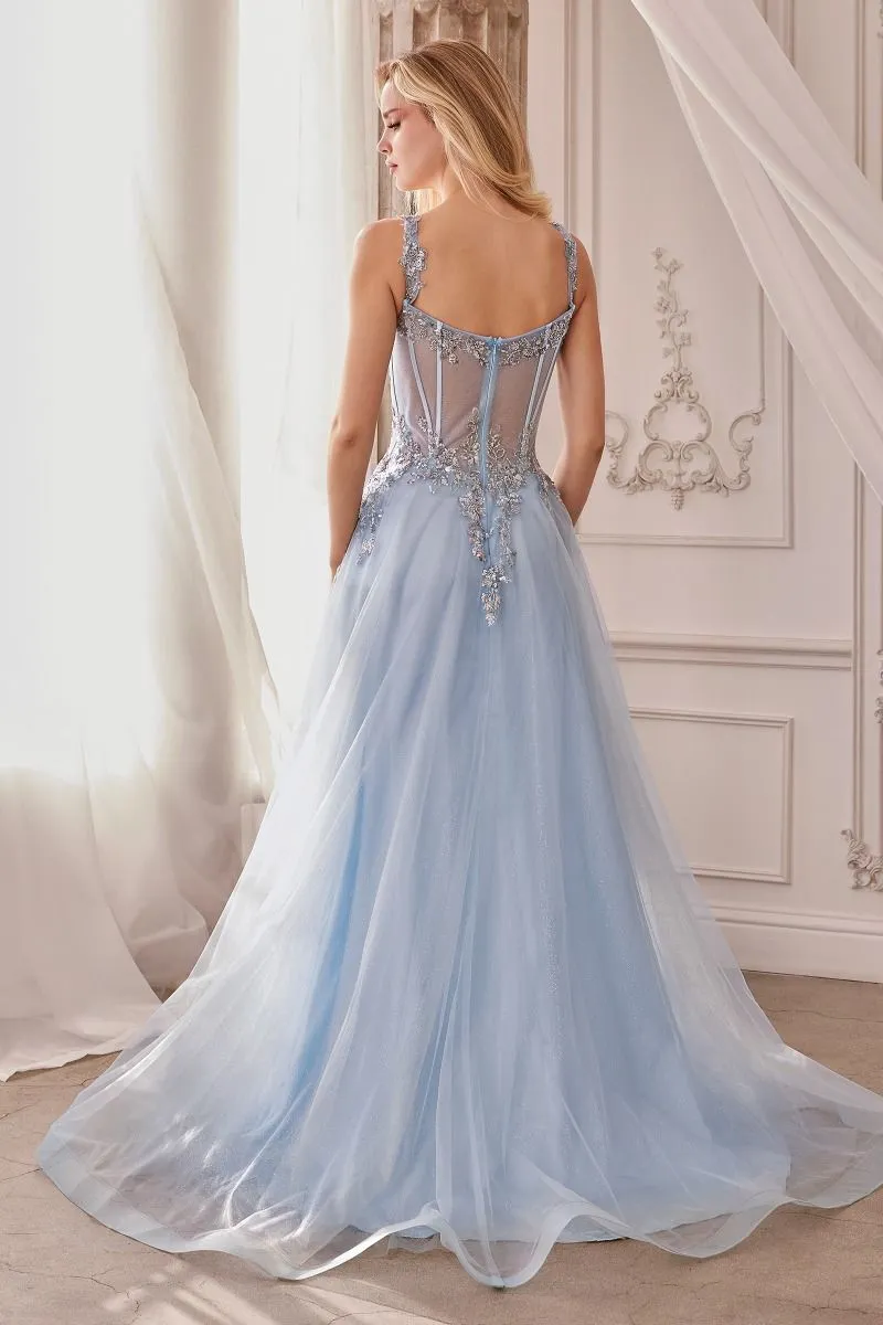 Embellished A-Line Tulle Formal Evening Gown by Andrea & Leo Couture - A1258 - Special Occasion