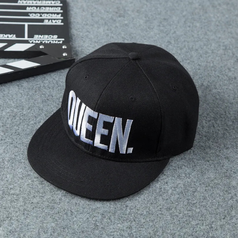 Embroidered Hip Hop Wild Cap - King & Queen - Be a Boss!