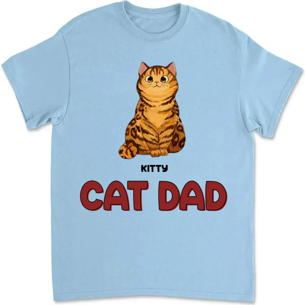 Father's Day -  Cat Dad - Personalized Unisex T-shirt