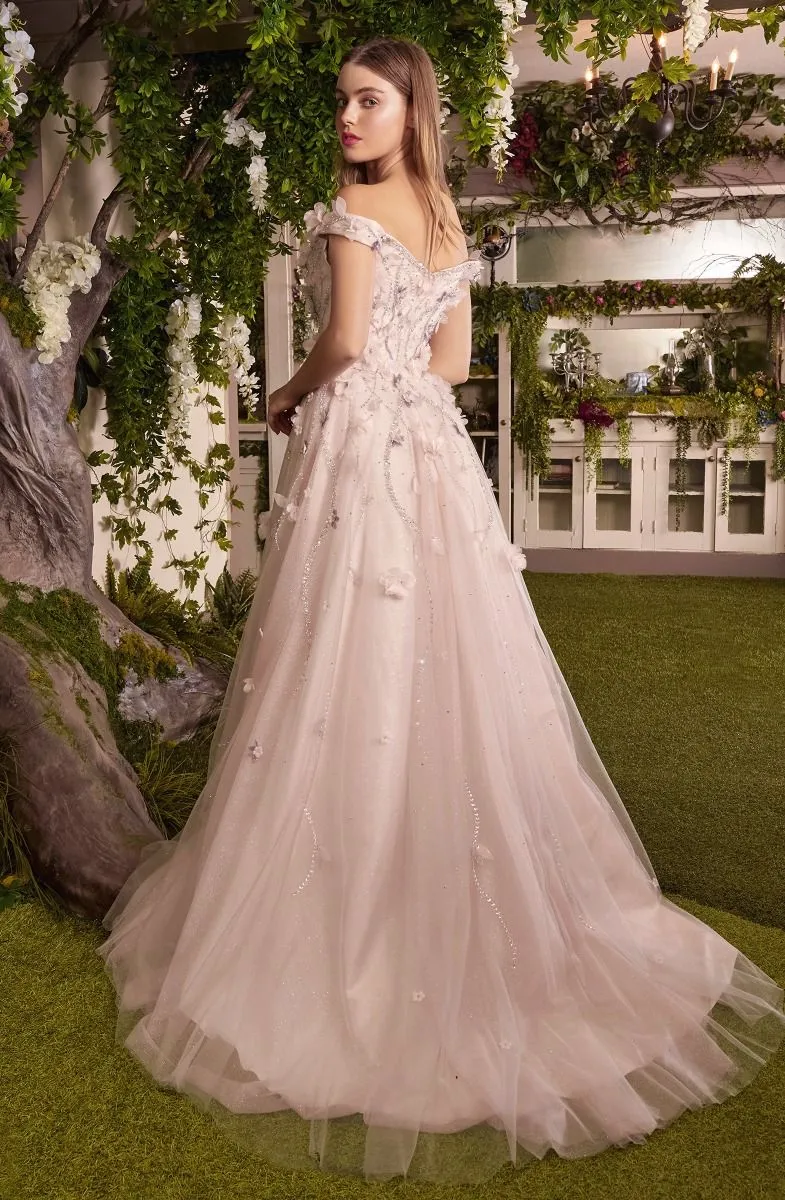 HANNAH BLOSSOM APPLIQUE GOWN CDA1041