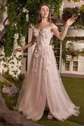 HANNAH BLOSSOM APPLIQUE GOWN CDA1041