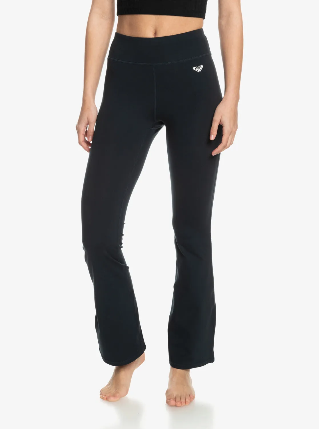 Heart Into It Flared Leggings - Anthracite