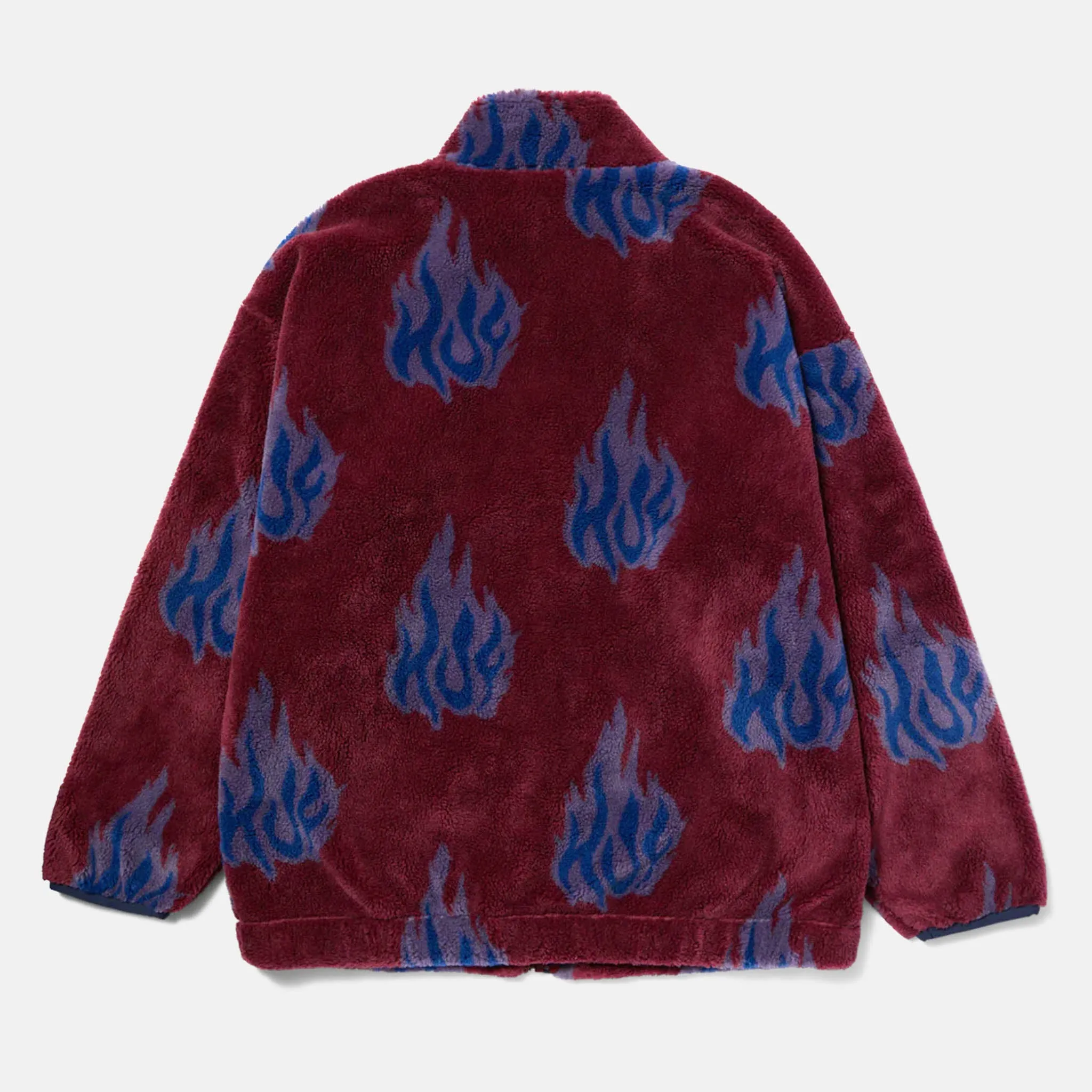 Huf - Flamin' Zip Sherpa Fleece Jacket - Berry