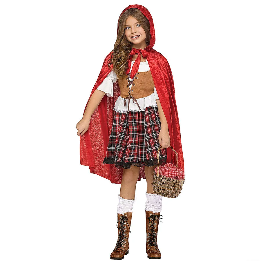 Kids Red Riding Hood Costume Medium 8-10 (1/Pk)