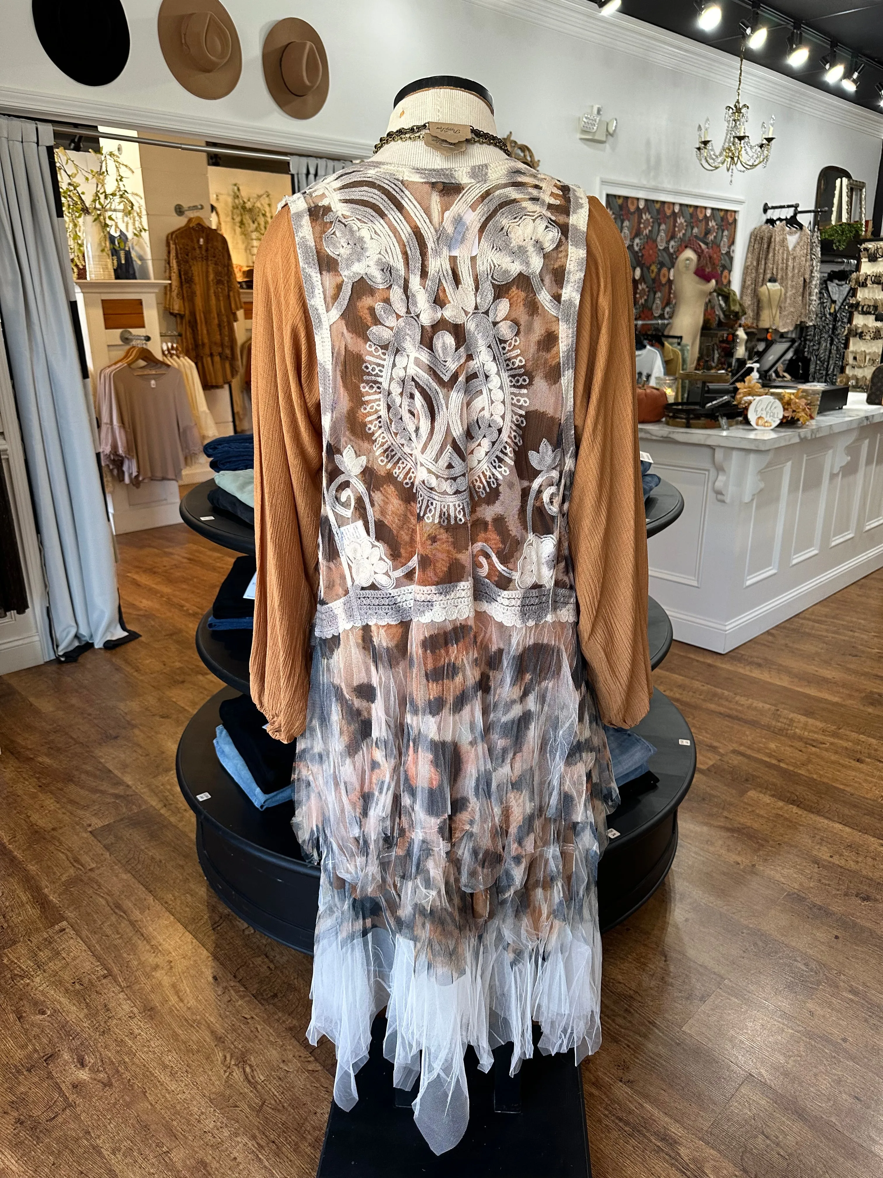 Like A Fairytale Leopard Tulle Vest