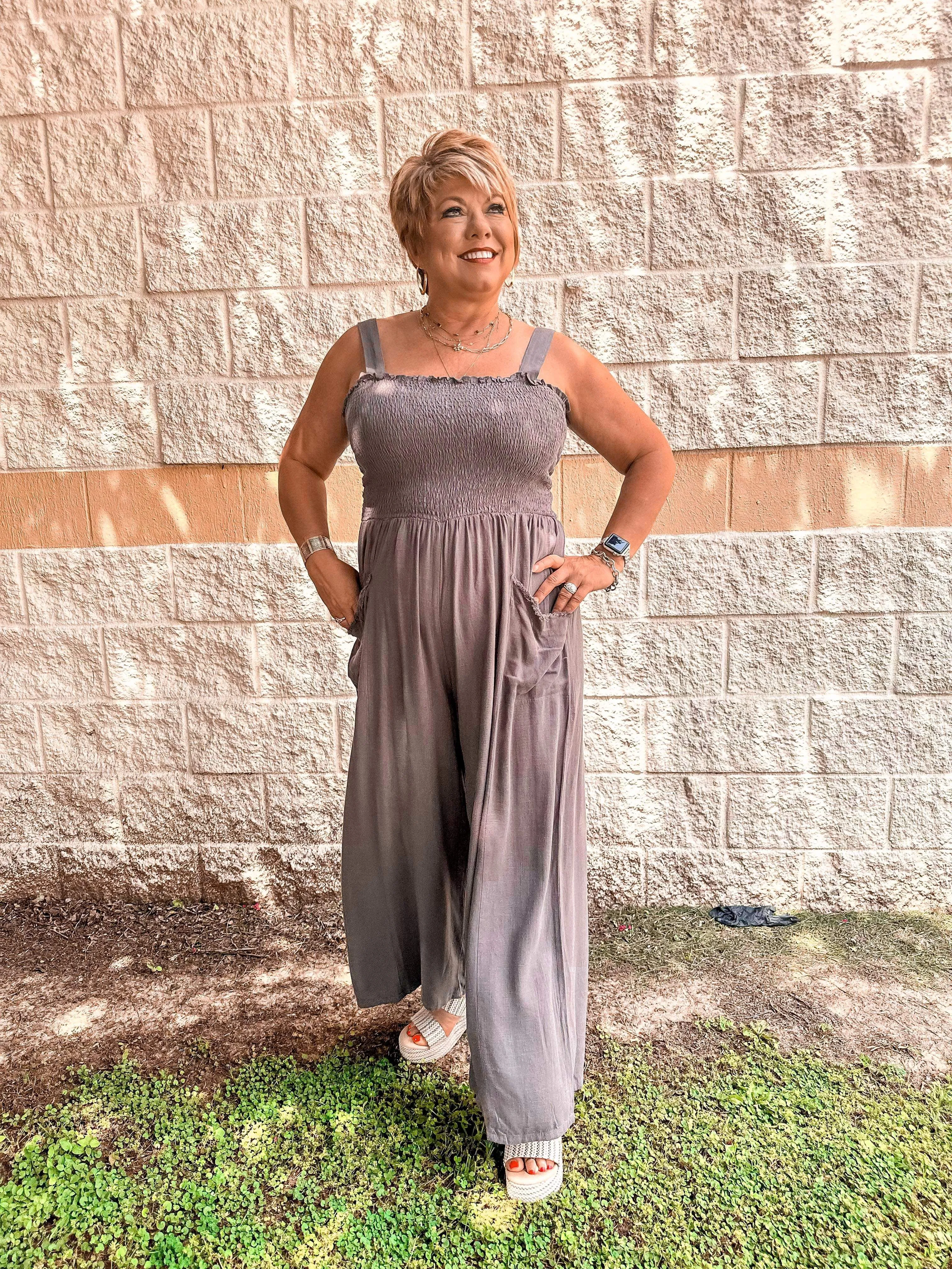 Living For It Jumpsuit Grey