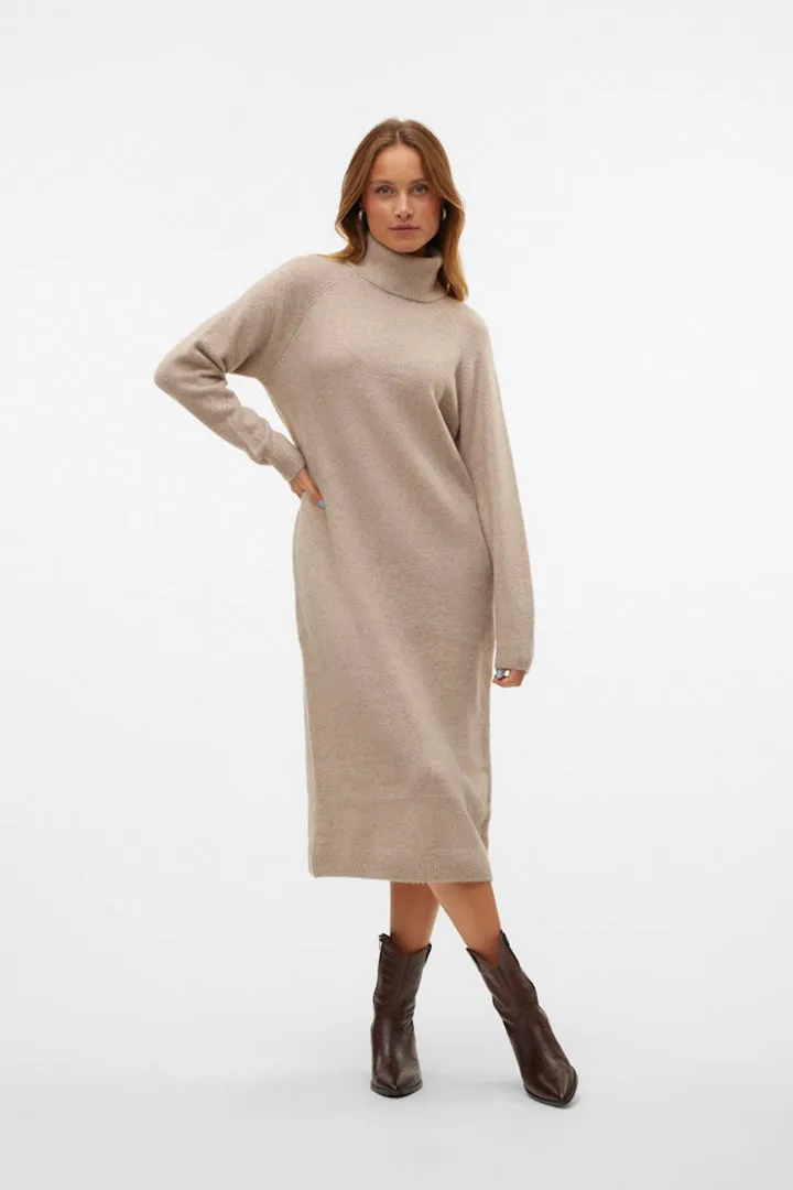 Marwa High Neck Midi Knit Dress