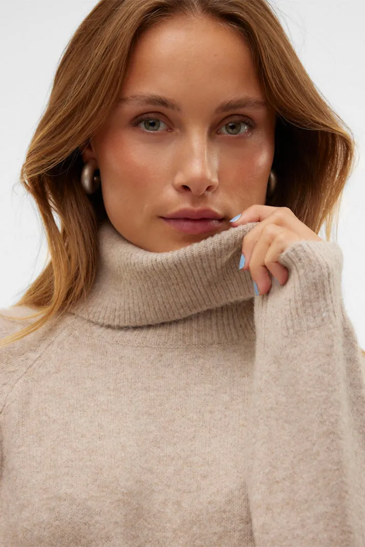 Marwa High Neck Midi Knit Dress