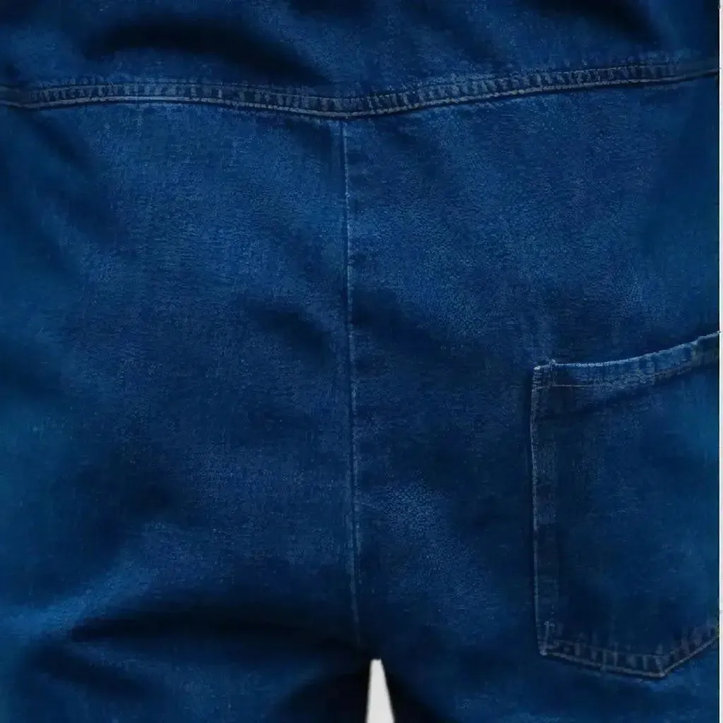 Men's loose jeans jumpsuit