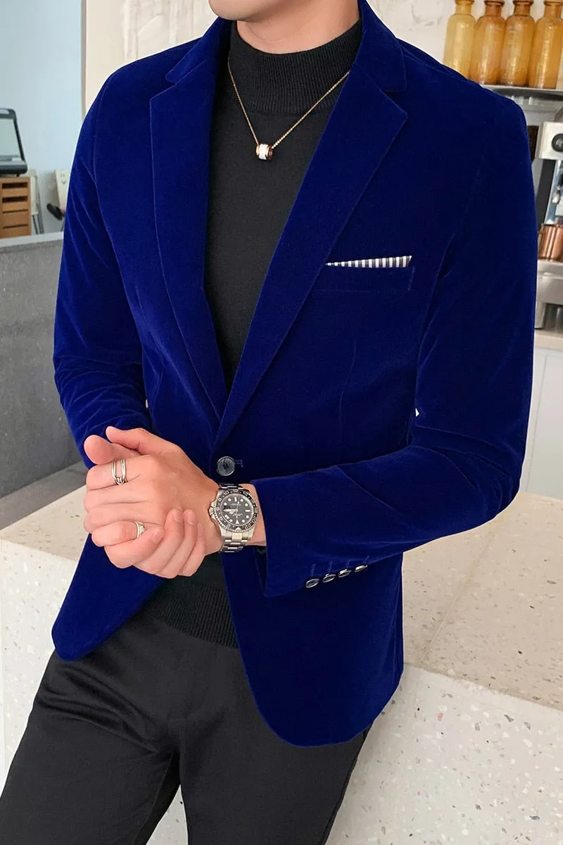 Men's Velvet Blazer