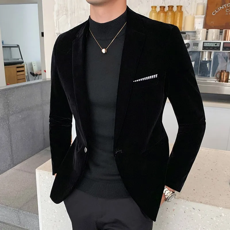 Men's Velvet Blazer