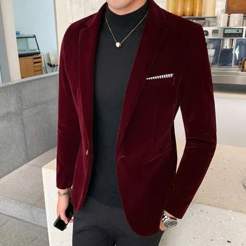 Men's Velvet Blazer