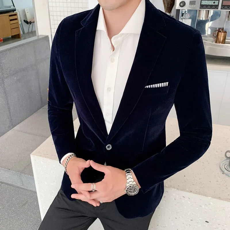 Men's Velvet Blazer