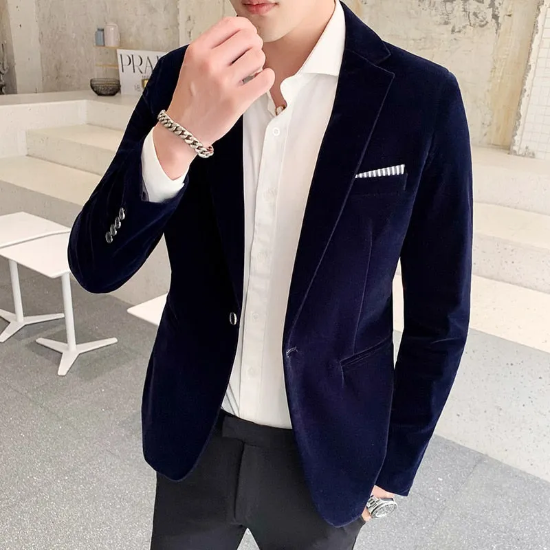 Men's Velvet Blazer