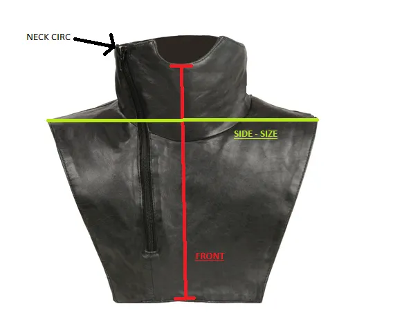 Milwaukee Leather SH165 Black Unisex Premium Leather Neck Warmer