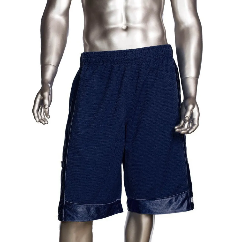 Navy Men's Pro Club Mesh Jersey Basketball Shorts