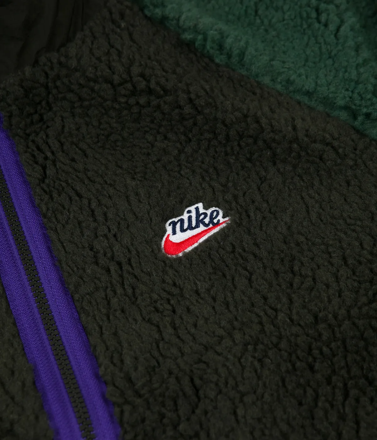 Nike Winter Fleece Jacket - Sequoia / Galactic Jade / Kumquat