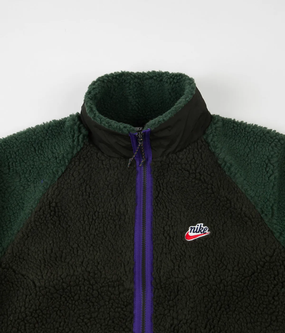 Nike Winter Fleece Jacket - Sequoia / Galactic Jade / Kumquat